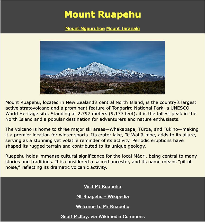 Mount Ruapehu
