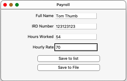 GUI Form
